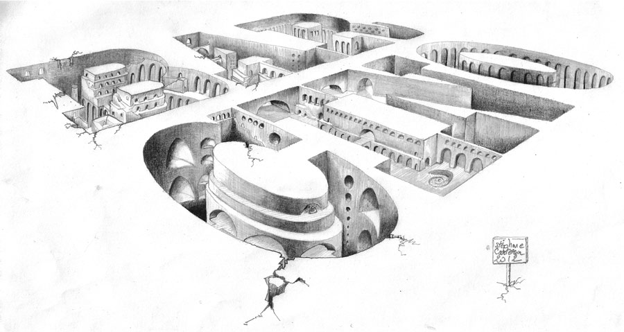 illustration Barcino au crayon de papier