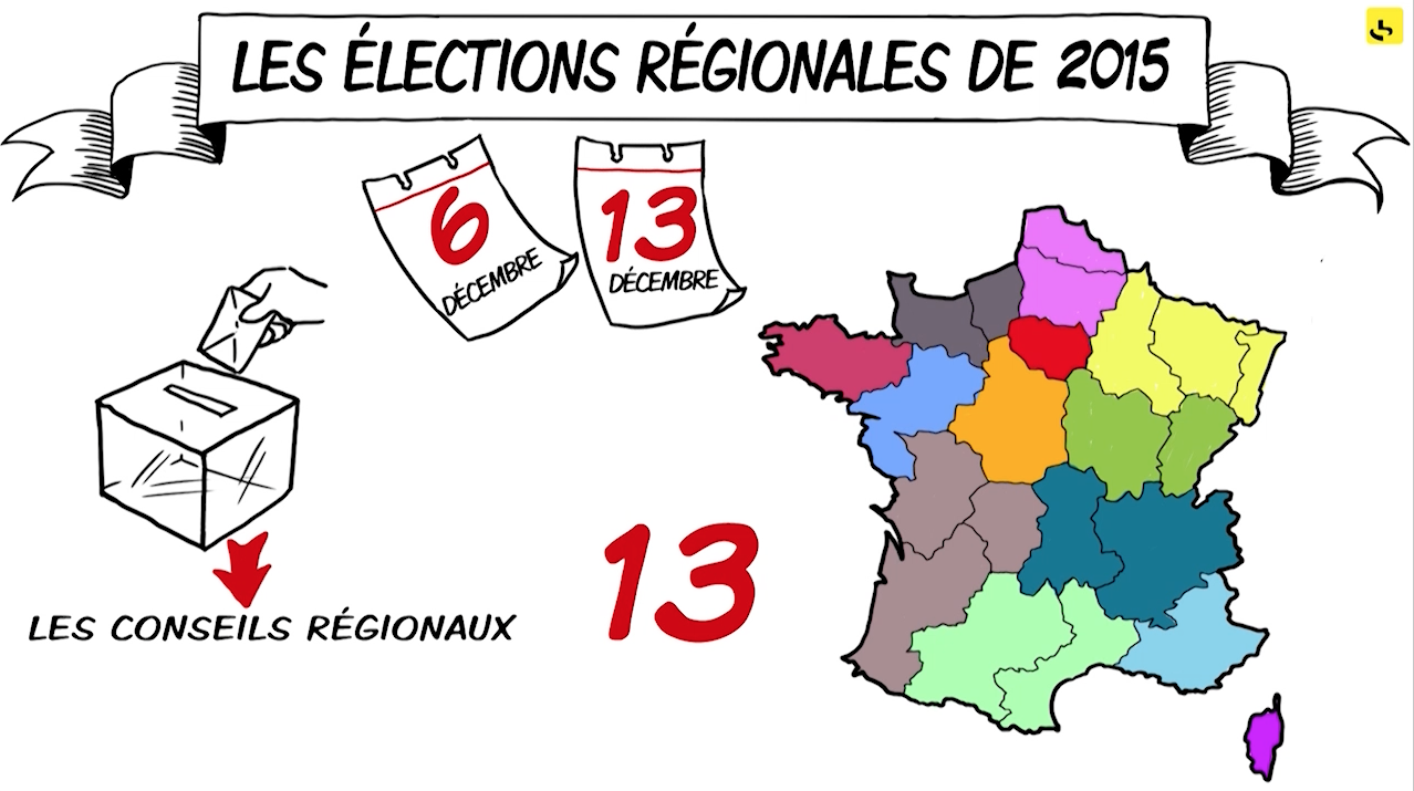 Les élections régionales. création d'une animation hebdomadaire pour le web site du programme "Expliquez-nous" de France info